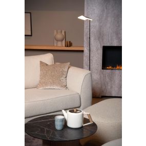 Lucide Aaron - lampadaire - 20 x 20 x 134 cm - 10W dim to warm LED incl - noir