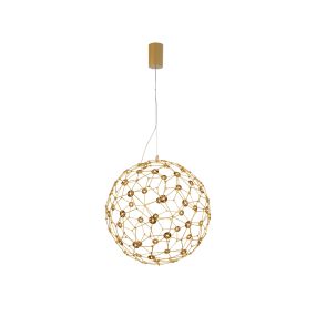 Nova Luce Sole - lampe suspendue - Ø 40 x 250 cm - 21,6W LED inclus - or