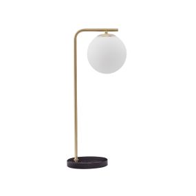 Nova Luce Alvarez - lampe à poser - 22 x 15 x 51 cm - or satiné et opale