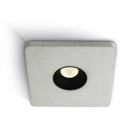 ONE Light Cement Look Recessed - spot encastré - 90 x 90 mm, Ø 72 mm taille d'encastrement - 4,5W LED incl. - gris