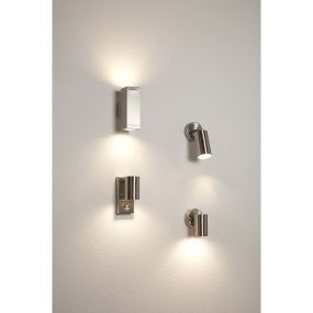 Searchlight Withburn - Applique d'extérieur - 6 x 16,3 cm - IP54 - acier inoxydable
