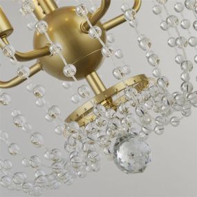 Searchlight Shower - lampe suspendue - Ø 36 x 150 cm - or et transparent