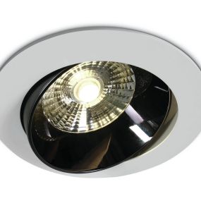 ONE Light Dark Mirror Reflector - spot encastré - Ø 160 mm, Ø 140 mm encastrable - 20W LED incl. - blanc