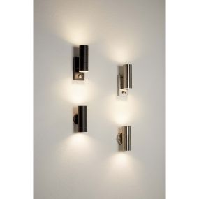 Searchlight Watford - Applique d'extérieur avec détecteur de mouvement - 7 x 21,5 cm - IP44 - acier inoxydable