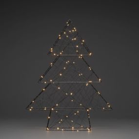Konstsmide Christmas lights - sapin de Noël avec gradateur à 4 niveaux - 47 x 11 x 60 cm - noir mat
