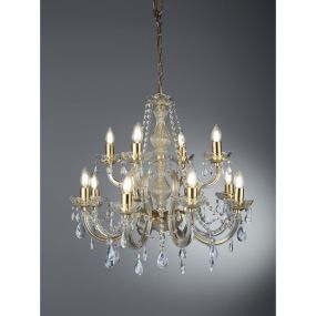 Searchlight Marie Therese - lustre - Ø 63 x 120 cm - or