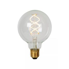 Lucide Lampe à filament LED - Ø 12,5 x 17,5 cm - E27 - 5W dimmable - 2700K - transparent