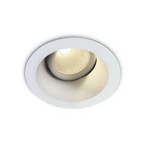 ONE Light COB Dark Light - spot à encastrer - Ø 95 mm, Ø 80 mm à encastrer - 7W LED incl. - blanc - couleur de lumière blanc extra chaud
