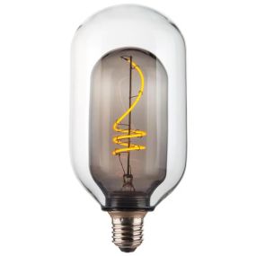 Nordlux Deco - Ø 9,5 x 19,8 cm - E27 - 4,1W dimmable - 1800K - fumé et transparent