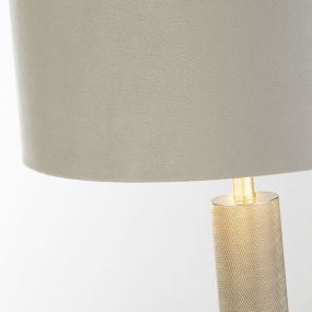 Searchlight London - lampe à poser - Ø 38 x 63 cm - argent et gris