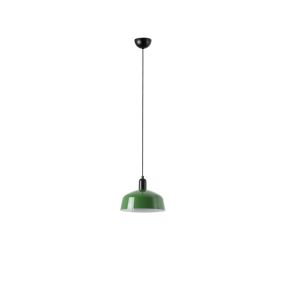 Faro Tatawin M - suspension - Ø 25 x 211,5 cm  - noir satiné et vert brillant