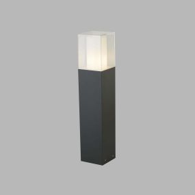 Searchlight Outdoor - poteau de jardin - 10 x 10 x 45 cm - IP44 - gris foncé et blanc