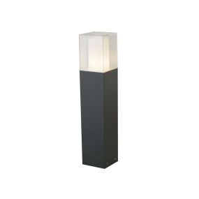 Searchlight Outdoor - poteau de jardin - 10 x 10 x 45 cm - IP44 - gris foncé et blanc