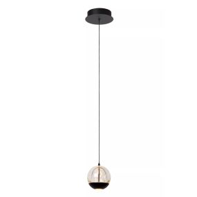 Lucide Sentubal - lampe suspendue - Ø 14 x 150 cm - 6,3W LED inclus - noir
