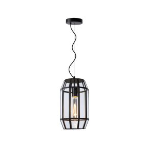 Lucide Fern - lampe suspendue - Ø 20 x 160 cm - noir