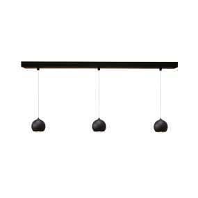 Artdelight Denver - lampe suspendue - 100 x 8,2 x 200 cm - 3 x 7W LED dimmable inclus - noir