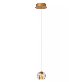 Lucide Dilenko - lampe suspendue - Ø 14 x 150 cm - 4,2W LED incl - laiton