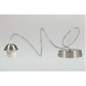 Artdelight Iron - lampe suspendue - Ø 12 x 120 cm - acier mat et transparent