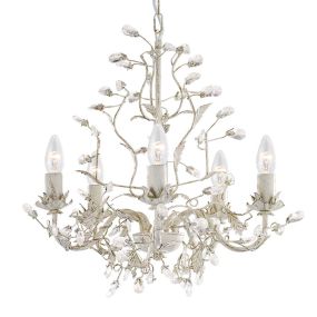 Searchlight Almandite - lustre - Ø 50 x 100 cm - crème or
