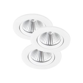 Nordlux Fremont - set de 3 - Ø 85 mm, Ø 72 mm encastrable - 5,5W LED dimmable incl. - IP23 - blanc