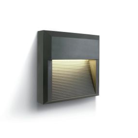 ONE Light Outdoor Dark Lights - applique murale d'extérieur - 19,7 x 5,2 x 19,7 cm - 8W LED incl - IP65 - anthracite