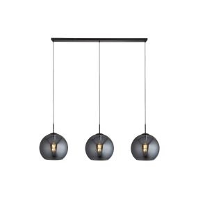 Searchlight Amsterdam - lampe suspendue - 146 x 30 x 240 cm - noir