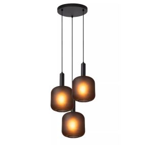 Lucide Eloise - lampe suspendue - Ø 40 x 150 cm - noir