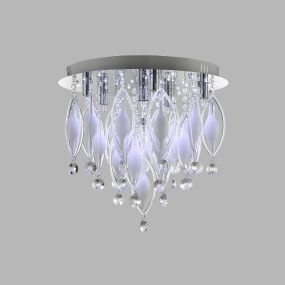 Searchlight Spindle - plafonnier avec télécommande - Ø 44 x 43 cm - 2W LED incl. - chrome