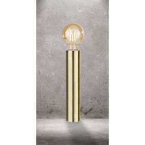 Searchlight Porter - lampe à poser - Ø 6 x 30 cm - or satiné