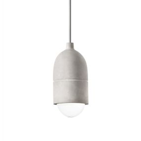 Nova Luce Alanzo - lampe suspendue - Ø 10 x 120 cm - gris