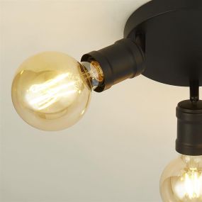 Searchlight Dance - Plafonnier 3L - Ø13 x 30 cm - noir