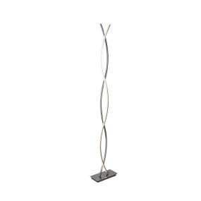 Searchlight Platt - lampadaire - 151,7 cm - 20W LED incl - chrome et blanc