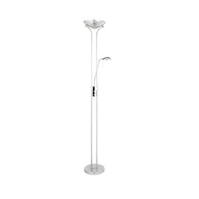 Searchlight Mother & Child - lampadaire avec liseuse - Ø25,4 x 180 cm - 15,5W + 5W LED dimmable incl - chrome