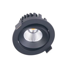 Maxlight Cyklop - spot encastré - Ø 90 mm, Ø 80 mm encastré - 12W LED incl. - IP65 - noir