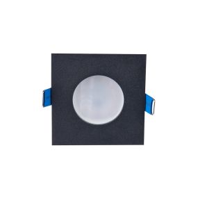 Maxlight Square - spot encastré - 80 x 80 mm, Ø 68 mm taille d'encastrement - IP44 - noir