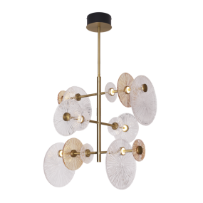 Maxlight Allure - lampe suspendue - Ø 60 x 105 cm - 14 x 3W LED incl. - or mat