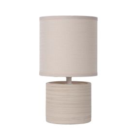 Lucide Greasby - lampe à poser - 26cm - beige