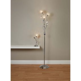 Searchlight Bellis II - lampe à poser - Ø 13 x 38 cm - chrome
