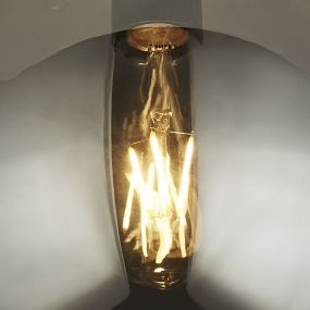 Searchlight Amsterdam - plafonnier - Ø 25 x 28 cm - verre fumé