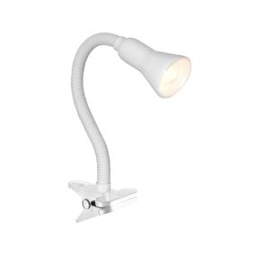 Searchlight Desk Partners - lampe à pince - 30 cm - blanc