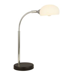 Searchlight Astro - lampe à poser - 15 x 49 cm - noir, chrome et opale
