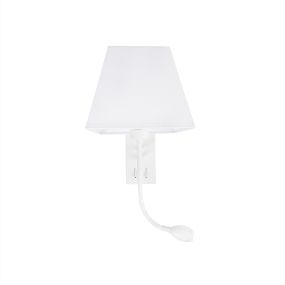 Nova Luce Valencia - applique murale avec interrupteur - 25 x 21 x 40 cm - 3W LED inclus - blanc