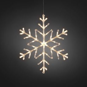 Konstsmide Lumières de Noël - flocon de neige - 60 x 1,5 x 60 cm - IP44 - transparent