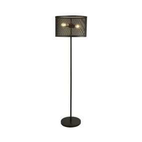 Searchlight Fishnet - lampadaire - 145 cm - noir mat