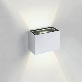 ONE Light Outdoor Wall Up & Down Lights - applique murale extérieure - 9 x 6,5 x 6,5 cm - 2 x 3W LED incl. - IP54 - blanc