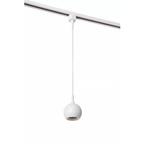 Lucide Track Favori Lampe suspendue - Ø 9 x 145 cm - Système de rail monophasé - blanc