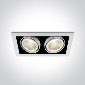 ONE Light COB Box Type Shop - spot à encastrer - 340 x 185 mm, 320 x 160 mm taille d'encastrement - 2 x 30W LED incl. - blanc