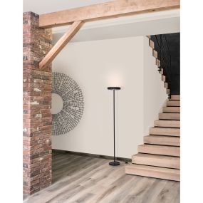 Nova Luce Viti - lampadaire - 170 cm - 18W LED incl - noir sable