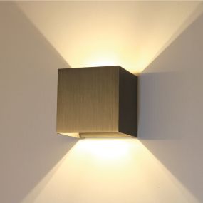 Artdelight Gymm - Applique murale - 10 x 10 x 10 cm - bronze clair