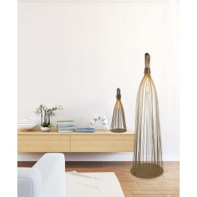 Searchlight Caraffe - lampe à poser - 78 cm - champagne